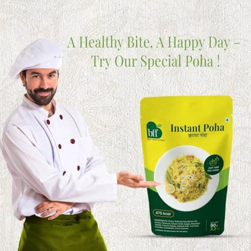 Instant Poha Pack of 2 (90g Each) | Ready-to-Eat Indian Breakfast Mix | Just Add Hot Water | Portable Pack for Travel, Office, or Home | Simple & Easy Meal Solution — image 6