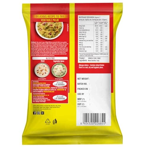 DISANO Wheat Vermicelli,No Maida,850 Gram - Cholesterol Free,unflavored — image 3