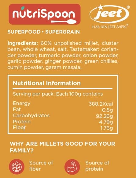 Nutrispoon Millet Noodles/Superfood Supergrain/Made of Healthy Millet and Whole Wheat/150g — image 2