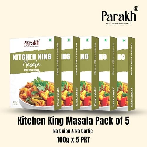 PARAKH Kitchen King Masala | Premium Indian Spice Blend | No Onion No Garlic Masala | Rich, Aromatic & Flavorful | 100 g (PACK OF 5) — image 3