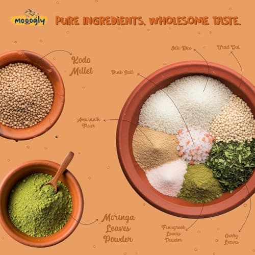 Kodo & Moringa Dosa Mix 200g - Gut Friendly Instant Breakfast | Vegan & Gluten-Free | High Protein & Fiber | No Additives or Preservatives | Easy to Cook Instant Chilla Mix for Busy Morning — image 5