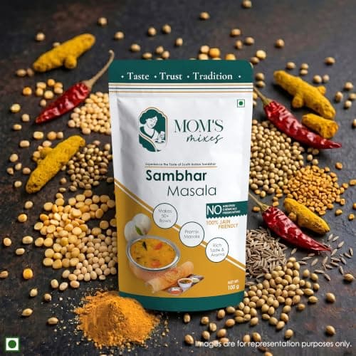 Mom's Mixes Sambhar Masala | Premix Masala | No Onion & Garlic | 100g — image 7