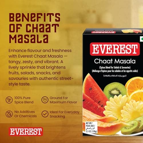 Everest Chaat Masala – 100g | Tangy & Flavourful Chaat/Chat Masala Powder for Snacks, Fruits, Salads & Street-Style Dishes — image 6