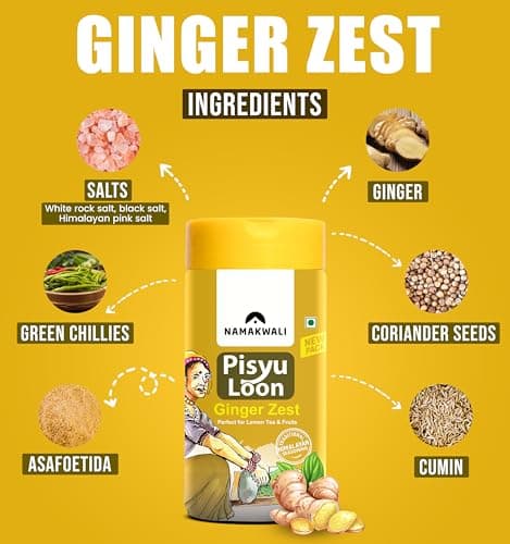 Namakwali Flavoured Pahadi Salts (Timur herb, Gandhrain or Choru herb, Ginger zest) | Pack of 3 - 300 Gram | No Onion No Garlic | Seasoning Combo - Popcorn, Noodles, Salad, Raita, Fruits, Sweet Corn, Makhana | SharkTank India S3 — image 5