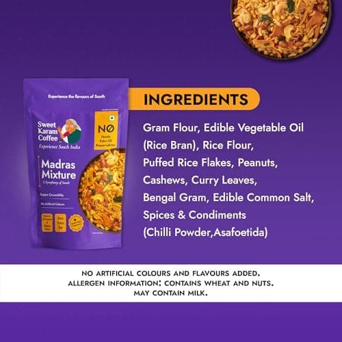 Sweet Karam Coffee Special Madras Mixture – 200grams | No Palm Oil or Preservatives | Authentic South Indian Namkeen Snack | Crispy & Fresh Homemade Taste | Perfect Tea-Time Savory — image 6