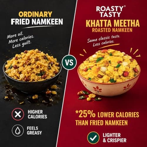 Roasty Tasty Khatta Meetha Roasted Millet Namkeen Snack 200gm | Oil-Free, Millet Snack For Kids | No Onion, No Garlic | Healthy Snacks — image 8