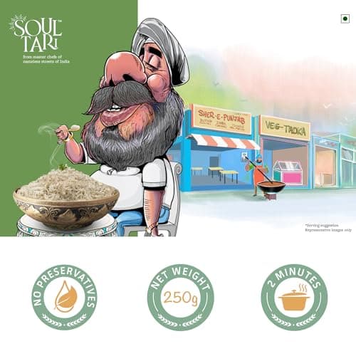 SOULTARI Ready To Eat Jeera Rice | Fluffy White Basmati Rice Tempered With Jeera | Just Heat And Eat | 250 Gram | Pack Of 2 | — image 4