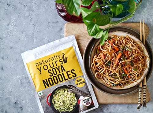 Naturally Yours Soy Hakka Noodles | Soybean & Wheat Protein | No Maida, No Onion No Garlic, Jain Friendly, Vegan, Preservative Free, No MSG | High Protein & Fiber | Tastemaker Inside | 180g Pack of 2 — image 5