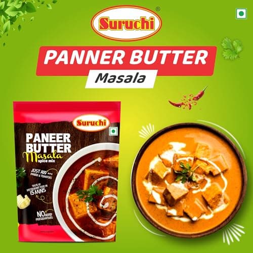 Suruchi Paneer Butter Masala 50g, Ready to Cook Spice Mix, Natural Ingredients, No Onion No Garlic Paneer Masala Premix, Aromatic Spice Blend (Pack of 1) — image 2