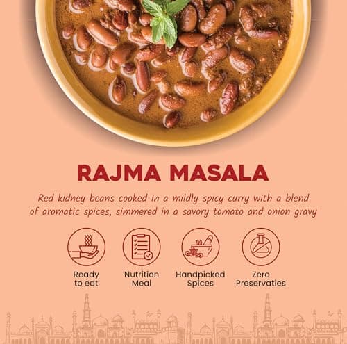 Chandni Chowk Ready to Eat Rajma Masala, Pure Veg, Just Heat and Serve | Restaurant Style Ready to Cook Rajma Masala | No Preservatives Or Artificial Colors | 285gm Pack of 1 — image 8