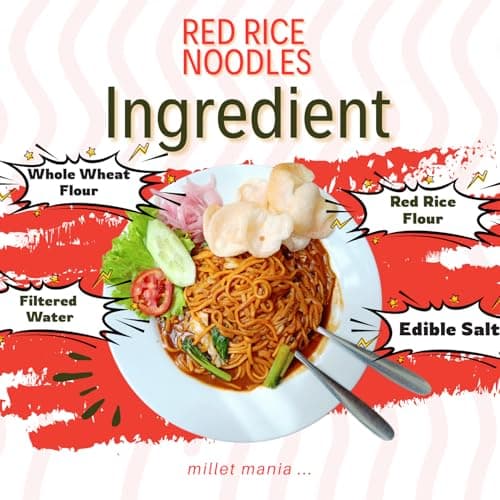 Millet Mania Red Rice Millet Noodles | Healthy And Delicious | Vegan | Indian Origin (Pack of 1) — image 3