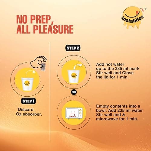 Instabites Ready to Eat Vegetable Upma Cup 65g, No Added Preservatives and Ready to Eat in Minutes - Pack of 1 — image 5