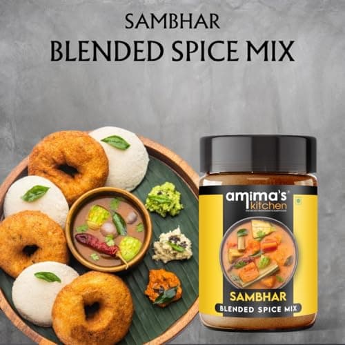 Amima's Kitchen Sambhar Jain Spice Mix (No Onion No Garlic) – 100 Grams | Blended Spice Mix | For Healthy and Delicious Cooking | No Synthetic Flavour & Color | Ready Masala Powder — image 3