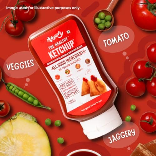Troovy Healthy Tomato Sauce | 100% Chemical Free | No Preservatives | No Processed Sugar (uses Jaggery) | No MSG | No Sodium Benzoate | All Natural Ingredients | Contains Minerals Like Iron | Tastes like Regular Tomato Ketchup (PO4) — image 4