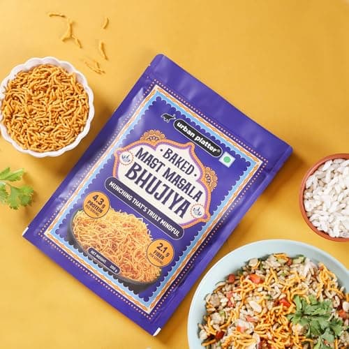 Urban Platter Baked Bhujia/Bhujiya Mast Masala, 200g (Baked Not Fried, Better-For-You Indian Snack, 4.3g Protein & 2.1g Fibre) — image 8