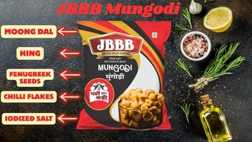 JBBB Jain Rajasthani Mangodi/Mungori 400gm Pack | Homemade Moong Dal Wadi/Badi | Traditional Dry Dal Nuggets for Sabzi Curry Pulao Rice Dishes | Ready to Cook Vegetarian Food | No Added Preservatives — image 5