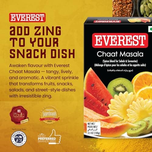 Everest Chaat Masala – 100g | Tangy & Flavourful Chaat/Chat Masala Powder for Snacks, Fruits, Salads & Street-Style Dishes — image 2