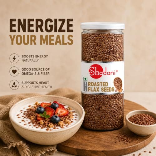 Shadani Roasted Alsi Can 150g | Crunchy Roasted Alsi Snack | Healthy Nutty Topping & Meal Enhancer — image 6