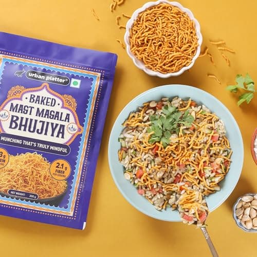 Urban Platter Baked Bhujia/Bhujiya Mast Masala, 200g (Baked Not Fried, Better-For-You Indian Snack, 4.3g Protein & 2.1g Fibre) — image 4