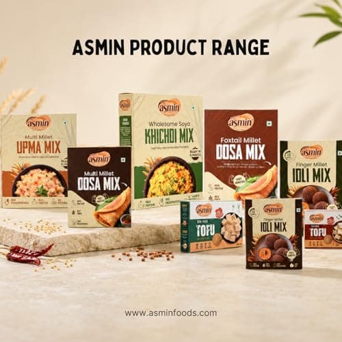 ASMIN Foxtail Millet Dosa Mix 200g | No Maida,No Palm Oil | Zero Cholesterol | No Presevatives | High Protein & High Fiber | Ready to Cook Healthy Millet Dosa Premix — image 8