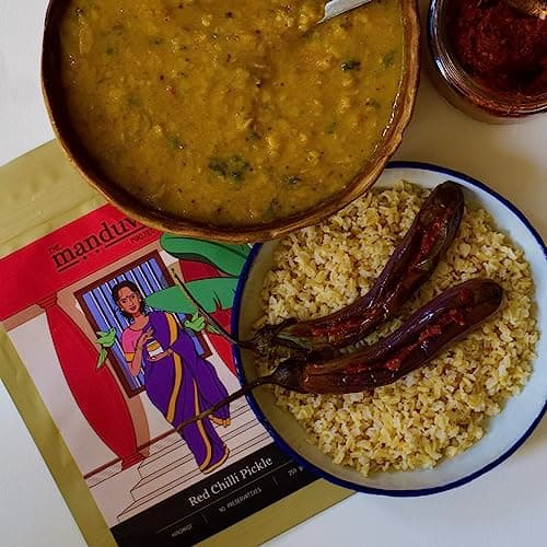 The Manduva Project Red Chilli Pickle 250g | No Onion | Authentic Andhra Red Chilli Achar | Traditional Homemade | Spicy & Tangy | No Preservatives — image 4