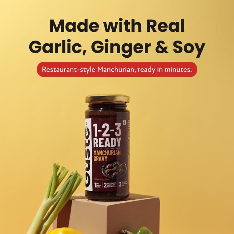 Gusto Foods Ready to Cook Manchurian Gravy - 250gm | Indo-Chinese | Resturant like Chinese at Home | Ready to Cook in 3 Easy Steps | Gravy or as even Dip/Chutney — image 3