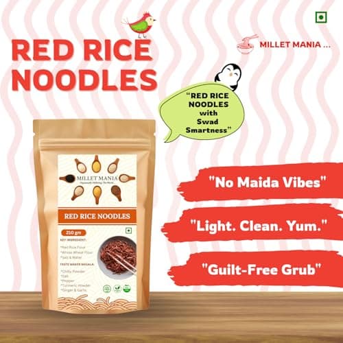 Millet Mania Red Rice Millet Noodles | Healthy And Delicious | Vegan | Indian Origin (Pack of 1) — image 4