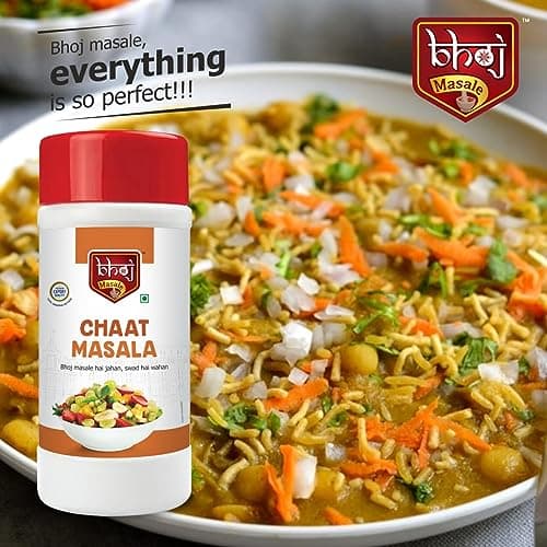 Bhoj Masale Chaat Masala Powder 450GM | Blended Spices Used in Saute Veggies, Fruit Salads, Snacks, Curries, Buttermilk, Sharbats, Fruit Juice. No colour, no preservatives, no onion & no garlic ( Jain Masala ) — image 6