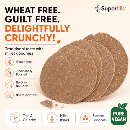 Superfills Nachni Till Khakhra 200g - Gluten-Free Khakra Snack — image 4