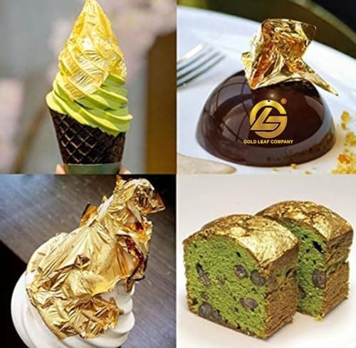 Sgls gold leaf 24k edible pure veg gold leaves 6�4 size king size 2pc gold vark,varakh for sweets,cake decoration,ice cream,serums,ayurvedic madicine,royals foods,Jain temple,face facial spa,nails,etc — image 2