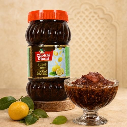 Chokhi Dhani Sweet Lime Pickle 1.2kg | Homemade Tangy & Spicy Nimbu Achar | Traditional Indian Lemon Pickle Without Onion & Garlic | Oil Free | Authentic Taste — image 3