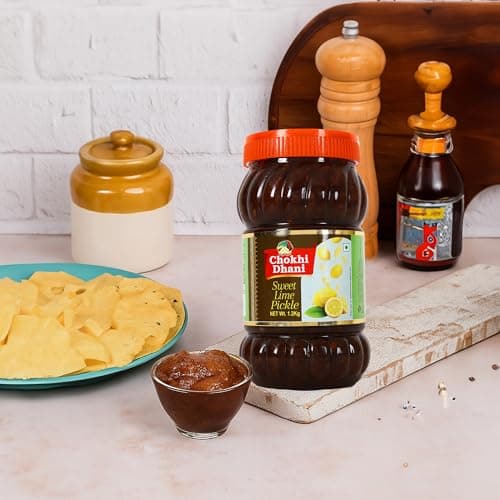 Chokhi Dhani Sweet Lime Pickle 1.2kg | Homemade Tangy & Spicy Nimbu Achar | Traditional Indian Lemon Pickle Without Onion & Garlic | Oil Free | Authentic Taste — image 3