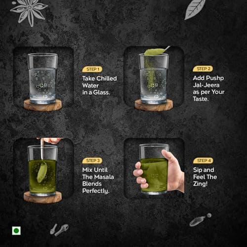 Pushp Brand Jal Jeera Powder (Masala) 500 g Pouch | Pack of 2 | Instant Drink Mix Masala for Refreshing Summer Drink & Chat, Mint & Cumin Blend, No Artificial Colours | Hygienically Packed | — image 7