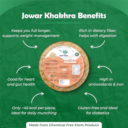 Land Root Gluten Free Bjra Methi & Jowar Khakhra (Pack of Two) 180g each — image 4