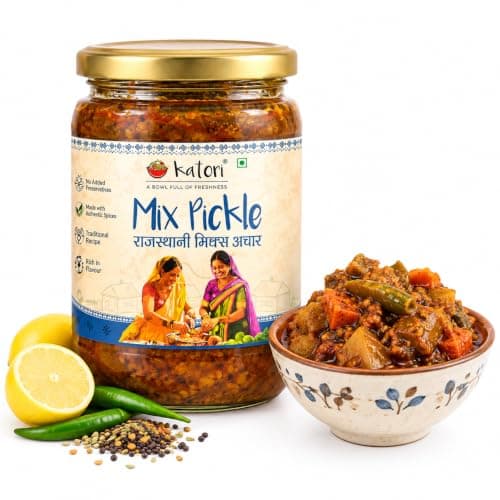 Katori Amla Pickle 450g | Traditional Homemade Amla Achar | Sun Cured Indian Gooseberry Pickle in Mustard Oil | No Preservatives | No Onion and Garlic — image 7