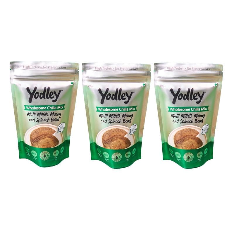 Yodley Multi Millets, Moong & Spinach Boost Wholesome Chilla Mix | High-Protein, Fiber-Rich, Instant Mix | No Preservatives, Healthy Breakfast & Snack (200g, Pack of 1) — image 6