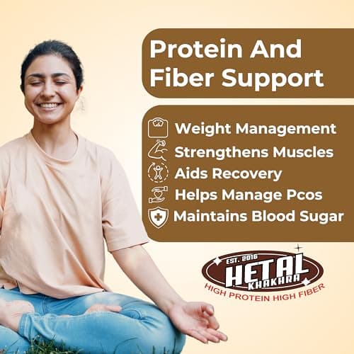 Plain Khakhra | JAIN | Crispy | Ready To Eat | High Protein High Fiber| No Palm Oil | 200g Vacuum Pack Of 2 — image 5