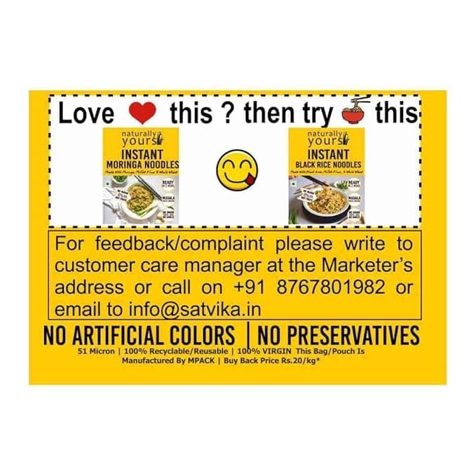 Naturally Yours Moringa Instant Ramen Noodles | Shigru Leaf, Millet & Whole Wheat | No Maida, Not Fried | No Onion No Garlic, Jain Friendly | Ready in 2 Minutes | Masala Inside | 175g Pack of 2 — image 7