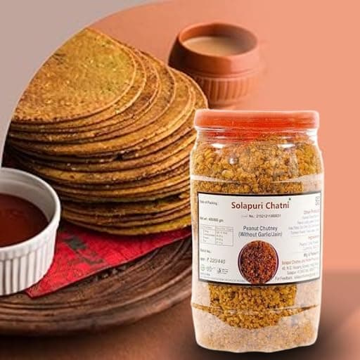Solapuri Peanut Chutney Powder 350g | Authentic Maharashtrian Solapur Style Dry Chutney | Without Garlic & Onion | Jain Friendly Groundnut Chatni | Spicy Peanut Chutney for Bhakri, Roti, Dosa, Idli & Snacks — image 7