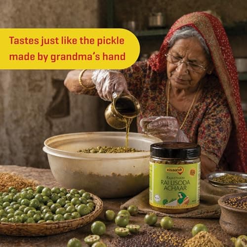 KisaanSay Indian Olive and Rai Pickle| Raai Lisoda ka achaar | Rai Lisoda achar | 400 GM | Traditional Spicy & Tangy | No Preservatives, No Vinegar | Made in Pure Mustard Oil | Sun-Dried | Homemade Taste | Plastic Jar | No Onion & No Garlic | jalpai | lasora | lasoda | Glue Berry and Mustard Pickle | — image 4