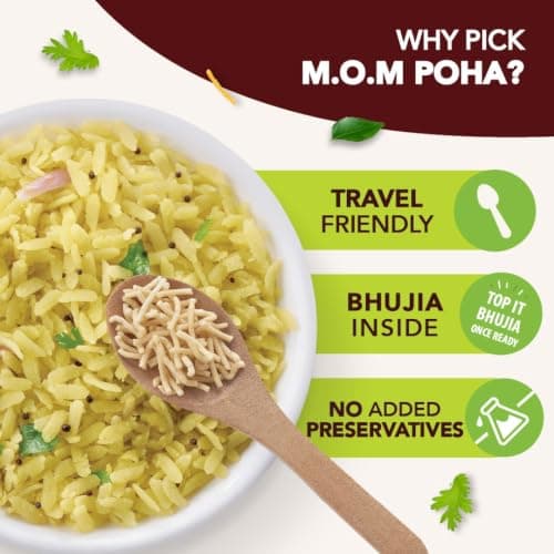 MOM - Meal of the Moment, Poha with Bhujia, 80g | Ready to Eat | No Added Preservatives | No Artificial Flavours — image 5