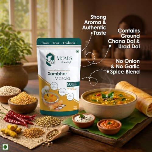 Mom's Mixes Sambhar Masala | Premix Masala | No Onion & Garlic | 100g — image 3