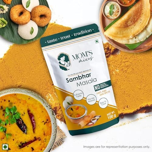 Mom’s Mixes Sambhar Masala | Pure Jain Spices | Pre-Mix Masala | No Onion No Garlic | Bold South Indian Taste | No MSG | No Preservatives | No Added Colours | Complete Spice Blend for South Indian Sambhar |100g — image 7