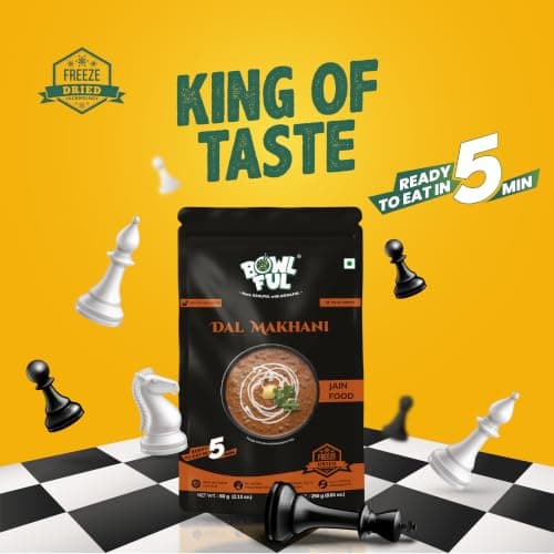 Bowlful Dal Makhani Jain, 65 GMS Each, Pack of 3, Creamy Dal with Richness of Butter and Spices. 100% Natural, Freeze Dried Food — image 7
