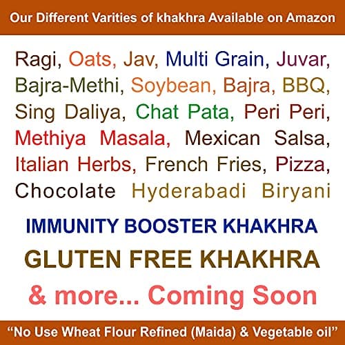 WONDER TASTE Gluten Free Plain Khakhra Pack of 2 (200g Each) | No Maida | No Vegetable Oil | Super Healthy Diet Low Calorie Snacks | Delicious Roasted Gujarati Bites | Free Masala Packet Inside — image 2