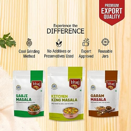 Bhoj Masale Sabji, Kitchen King And Garam Masala Powder Combo Pack 200GM Each | Aromatic Spice for Flavorful Indian Cooking | For Flavorful Cooking | No Artificial Flavor Added. No colour, no preservatives, no Onion & No Garlic ( Jain Friendly) — image 3