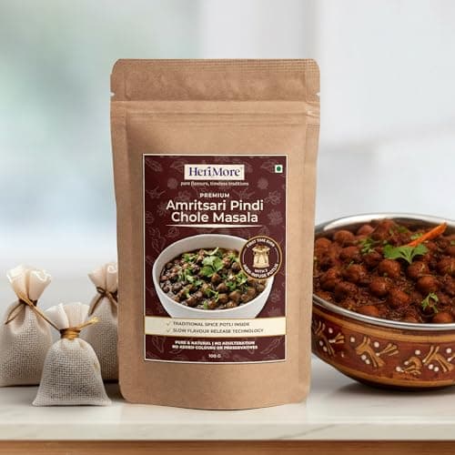 HeriMore Amritsari Pindi Chole Masala, 100g | Authentic Punjabi Chole Spice Powder, Jain Friendly, No Onion Garlic, Natural & Preservative-Free — image 4