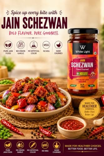 White Light Food Jain Schezwan Sauce L No Garlic No Onion L Ready To Eat Healthy Food-250 Gram, Pack Of 1 — image 3