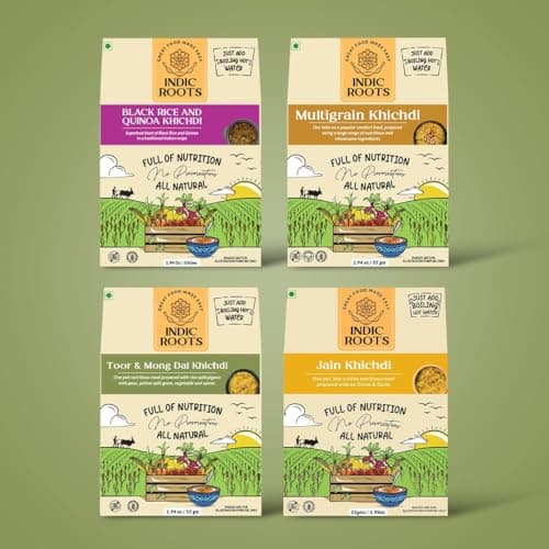 Indic Roots Jain Khichdi |Instant Ready to Eat Full Meal |No Preservatives, All Natural, Packed Food with no Onion Garlic |Gluten Free MRE Food - 55 gm (Pack of 1) — image 7