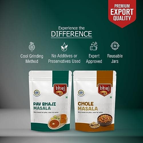 Bhoj Masale Pav bhaji And Chole Masala Powder Combo Pack 200GM Each | Aromatic Jain Spice for Flavorful Indian Cooking | For Flavorful Cooking | No Artificial Flavor Added | No Onion and No Garlic added (Jain Friendly) — image 3